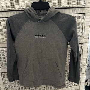 Quicksilver boys long sleeve gray hooded top with logo size 10 small